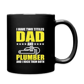 Plumber and Dad - Full Colour Mug - black - Right