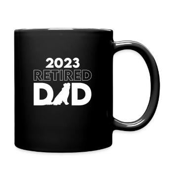 2023 Retired dog father - Full Colour Mug - black - Right