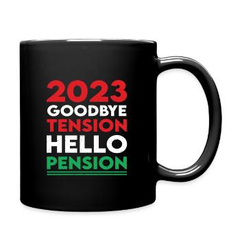 2023 Mitarbeitergeschenk Im Ruhestand - Tasse einfarbig - Schwarz - Rechts
