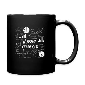 Square Root of 42 | 42 Birthday Math 42 Years Old - Full Colour Mug - black - Right