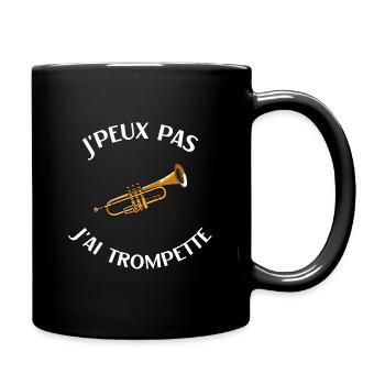 Trompette humour trompettiste homme femme - Mug uni - noir - Droite