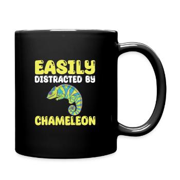 Drôle de cadeau caméléon - Mug uni - noir - Droite
