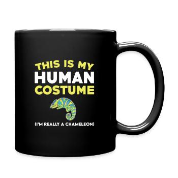 Drôle de costume caméléon - Mug uni - noir - Droite
