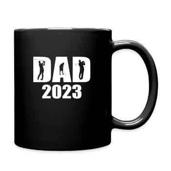 Papa 2023 Für Golfer - Tasse einfarbig - Schwarz - Rechts