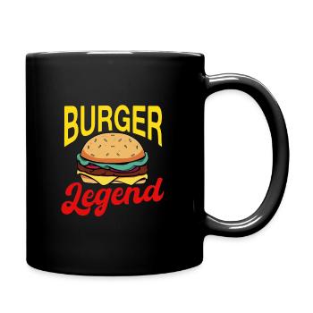 Légende du burger - Mug uni - noir - Droite