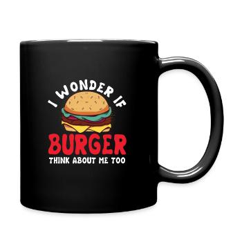 Funny Burger Shirt - Full Colour Mug - black - Right