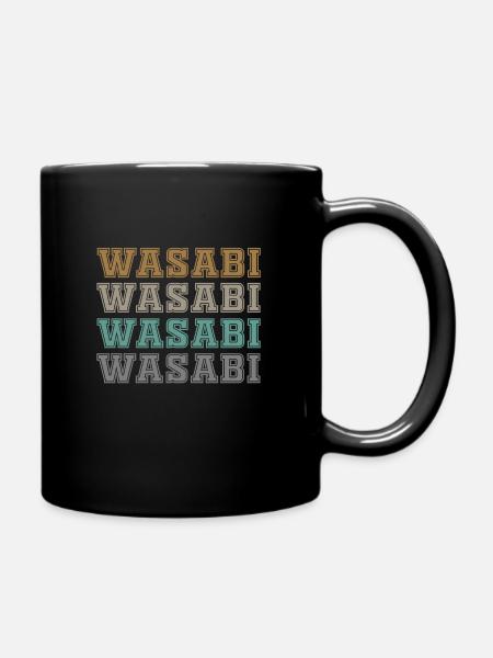 Wasabi lettering - Full Colour Mug - black