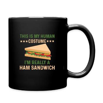 Funny Ham Sandwich T-shirt - Full Colour Mug - black - Right