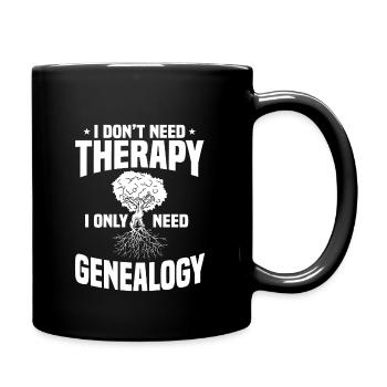 Fun Family Tree Research Design - Full Colour Mug - black - Right