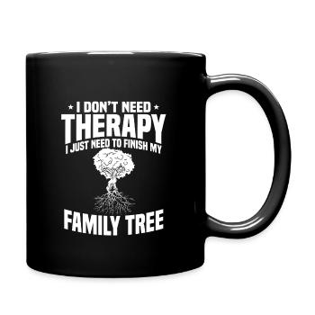 Fun Family Tree Research Design - Full Colour Mug - black - Right