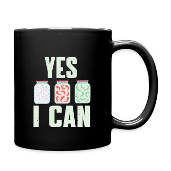 Lustiges Einkochen Wortspiel - Tasse einfarbig - Schwarz - Rechts
