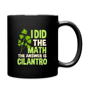Coriander Lover Gift - Full Colour Mug - black - Right