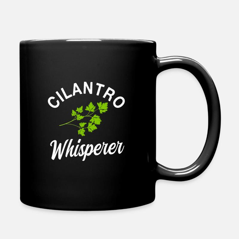 Coriander Whisperer T-shirt - Full Colour Mug - black