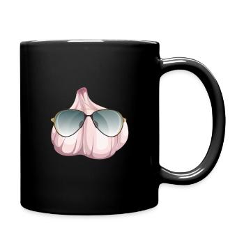 Garlic with shades - Full Colour Mug - black - Right