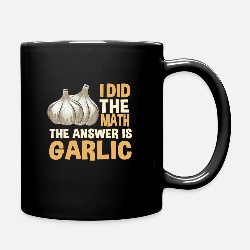 Knoblauch Witz - Tasse einfarbig - Schwarz