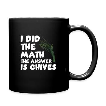 Chives lovers proverb - Full Colour Mug - black - Right