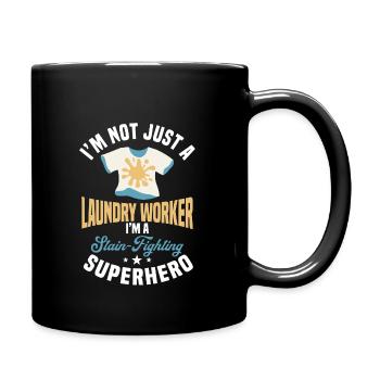 Le personnel de blanchisserie dit - Mug uni - noir - Droite