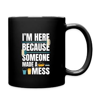 Drôle de ménage - Mug uni - noir - Droite
