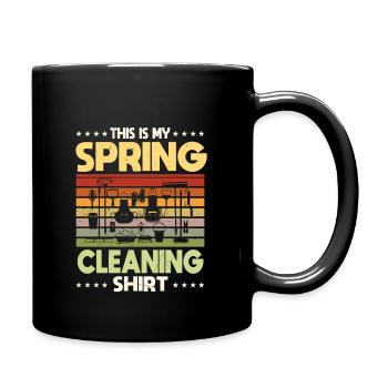 Drôle de chemise de nettoyage de printemps - Mug uni - noir - Droite