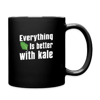 Kale Slogan Shirt - Full Colour Mug - black - Right