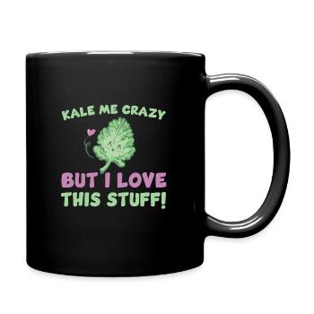 Funny kale pun - Full Colour Mug - black - Right