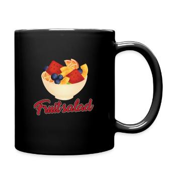 Conception de saladier de fruits - Mug uni - noir - Droite