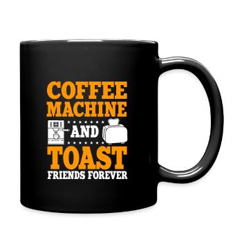 Cafetière et toast amis pour toujours - Mug uni - noir - Droite