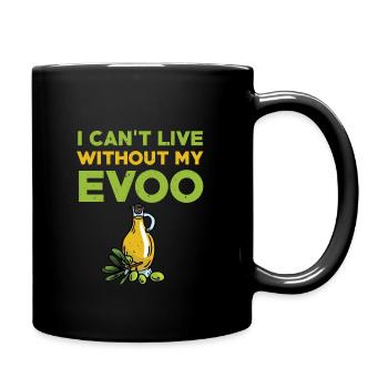 Huile d’olive vierge Evoo - Mug uni - noir - Droite