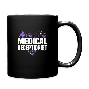 Medizinische Rezeptionistin - Tasse einfarbig - Schwarz - Rechts