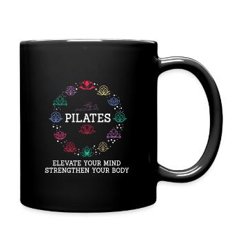 Pilates Sagt Mandala - Tasse einfarbig - Schwarz - Rechts