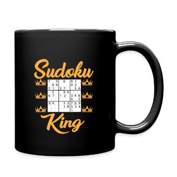 Sudoku König - Tasse einfarbig - Schwarz - Rechts