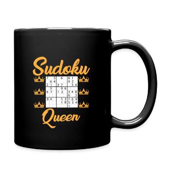 Sudoku Königin - Tasse einfarbig - Schwarz - Rechts