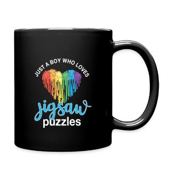 Juste un garçon qui aime les puzzles - Mug uni - noir - Droite