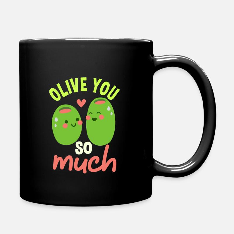 Olive Sie So Viel Paar Shirt - Tasse einfarbig - Schwarz