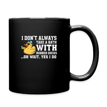 Lustiges Gummientchen - Tasse einfarbig - Schwarz - Rechts