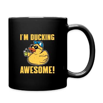 Funny squeaky duck - Full Colour Mug - black - Right