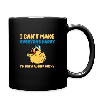Lustiges Gummientchen Geschenk - Tasse einfarbig - Schwarz - Rechts