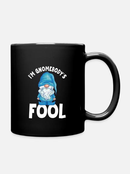 Drôle de gnome disant nains de jardin - Mug uni - noir