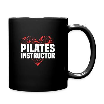 Pilates Lehrer - Tasse einfarbig - Schwarz - Rechts