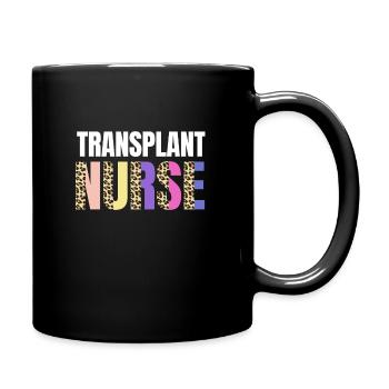Nette Transplantation Krankenschwester Leopard - Tasse einfarbig - Schwarz - Rechts