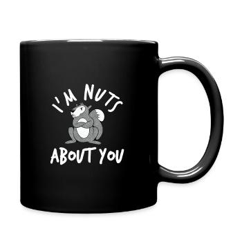 I'm Crazy About You - Squirrel - Full Colour Mug - black - Right