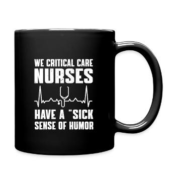 Humor for intensive care nurses - Full Colour Mug - black - Right