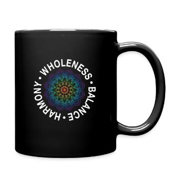 Great yoga mantra design - Full Colour Mug - black - Right