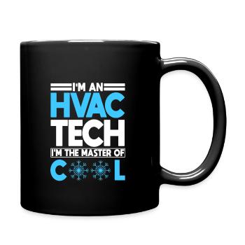 Funny HVAC technician clothing - Full Colour Mug - black - Right