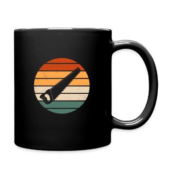 Conception de scie à main rétro - Mug uni - noir - Droite