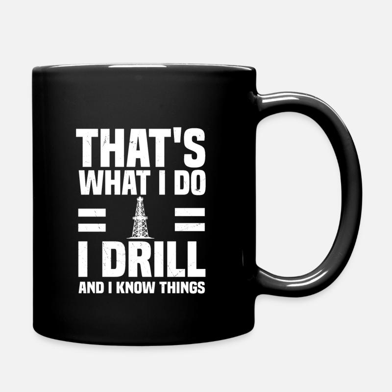 Oilfield workers - Full Colour Mug - black