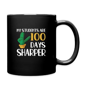 Cactus 100e jour à l’école pour les enseignants - Mug uni - noir - Droite