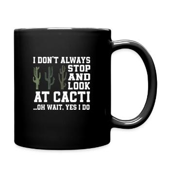 Funny Saguaro Cactus Lover Gift - Full Colour Mug - black - Right