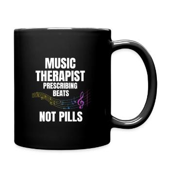 Les musicothérapeutes disent - Mug uni - noir - Droite