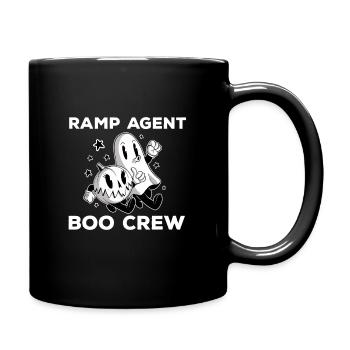 Funny Ramp Agent Boo Crew Halloween Costume - Full Colour Mug - black - Right